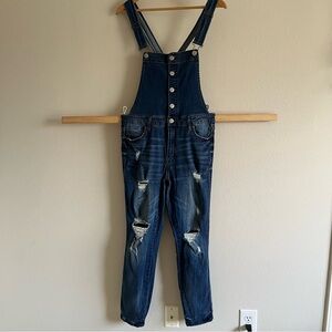 Aero Blue Denim women’s Overalls , 99% cotton 1%spandex , size 12 (see pictures)